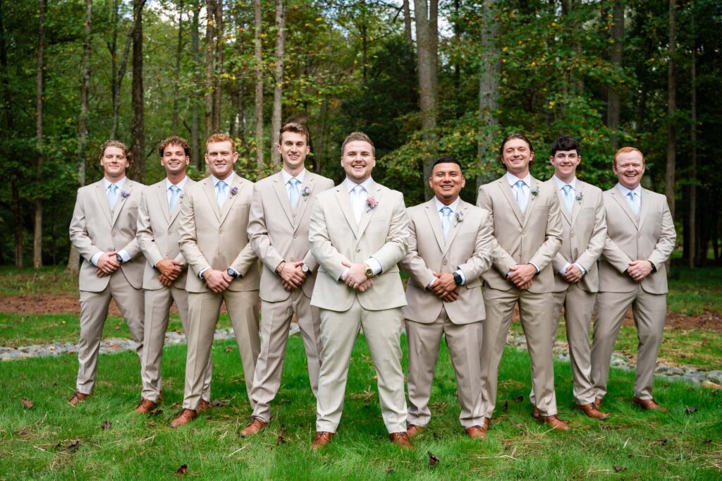 groomsmen photo at a wedding in north Georgia
