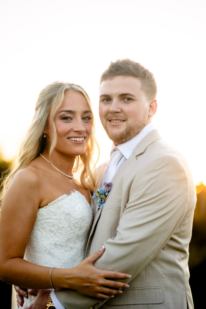 bride and groom sunset photos at a vineyard in north georgia