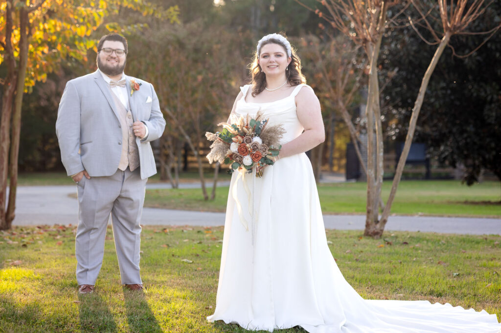 bridal portraits during golden hour at beautiful beginnings farm
