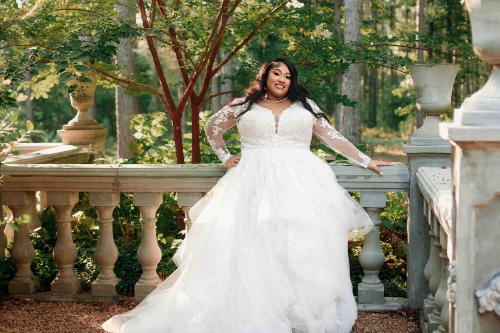 bride posing for photo