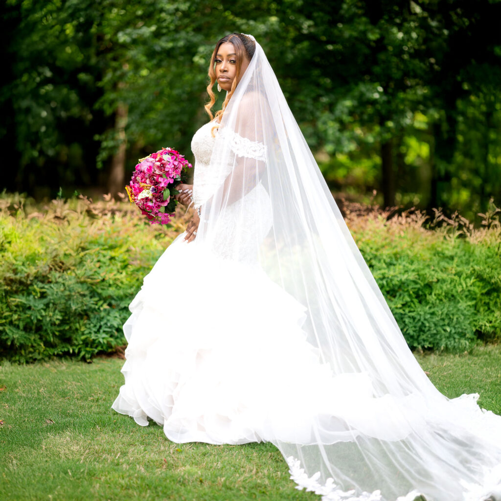 bridal photos at pristine chapel