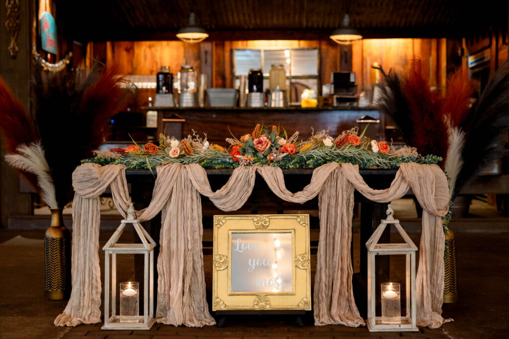 reception details Beautiful Beginnings Farm