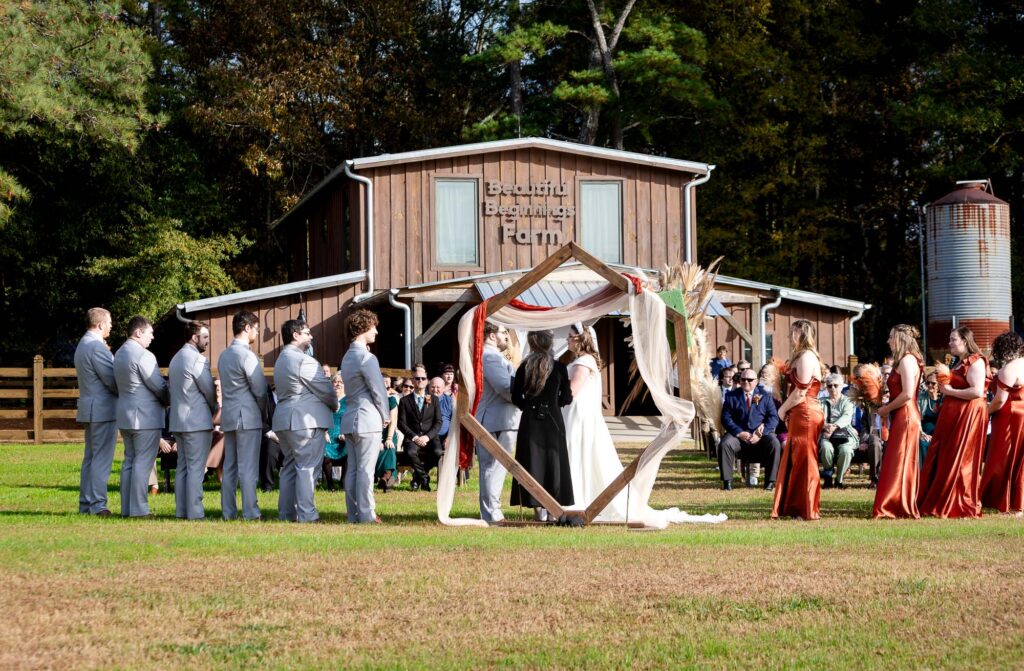 outside wedding ceremony 